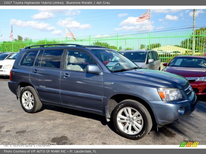 Bluestone Metallic / Ash Gray 2007 Toyota Highlander Hybrid Limited
