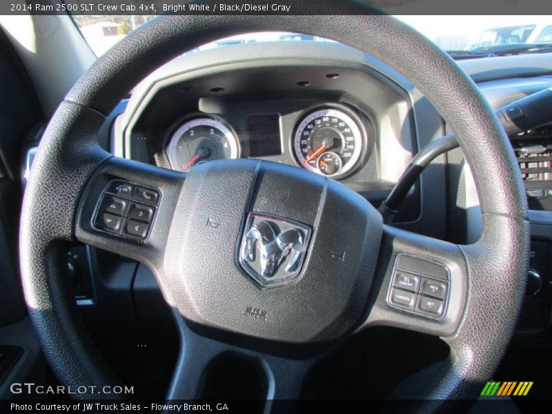 Bright White / Black/Diesel Gray 2014 Ram 2500 SLT Crew Cab 4x4