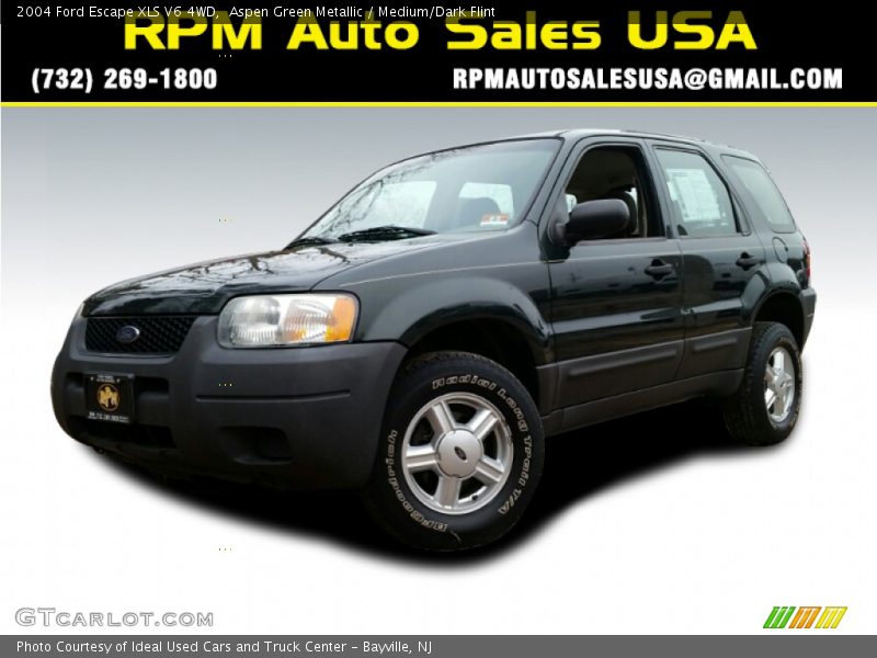 Aspen Green Metallic / Medium/Dark Flint 2004 Ford Escape XLS V6 4WD