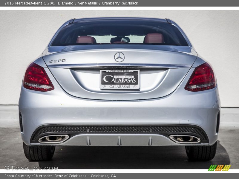 Diamond Silver Metallic / Cranberry Red/Black 2015 Mercedes-Benz C 300