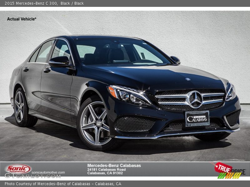 Black / Black 2015 Mercedes-Benz C 300