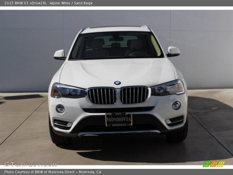 Alpine White / Sand Beige 2015 BMW X3 xDrive28i