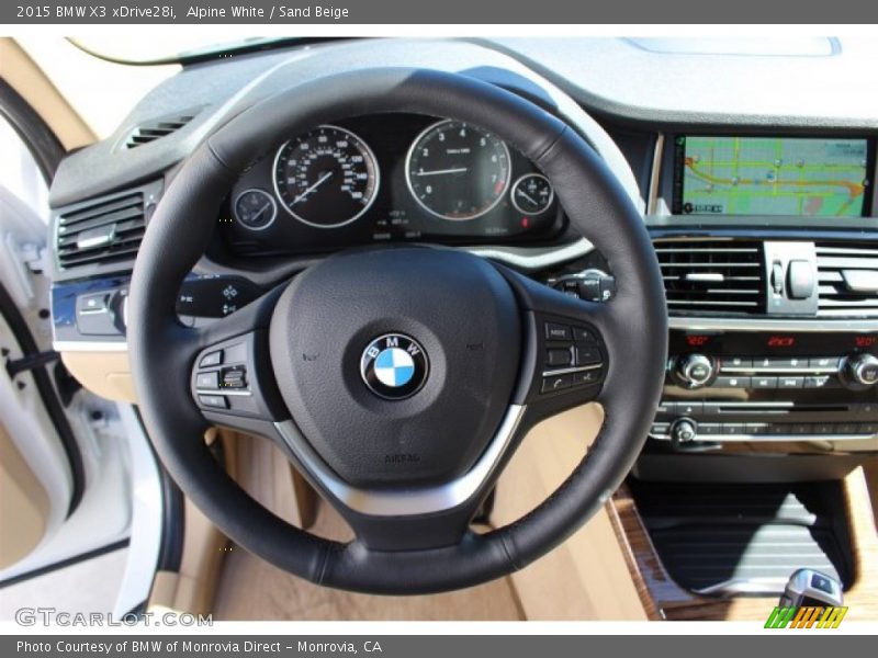 Alpine White / Sand Beige 2015 BMW X3 xDrive28i