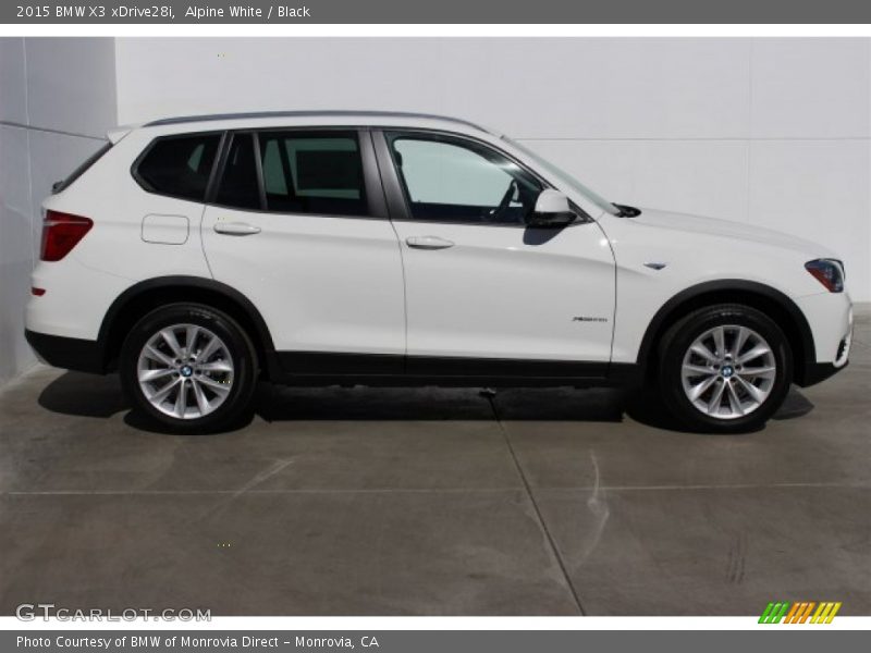 Alpine White / Black 2015 BMW X3 xDrive28i