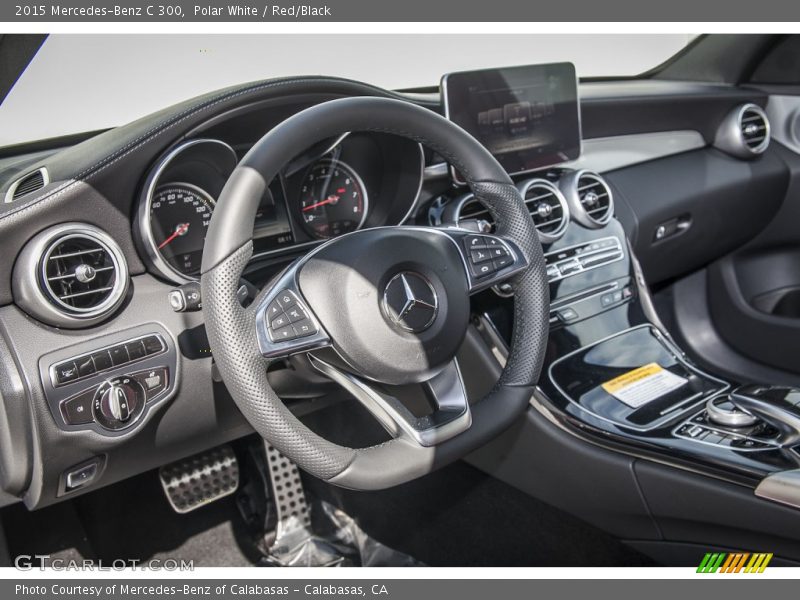 Polar White / Red/Black 2015 Mercedes-Benz C 300