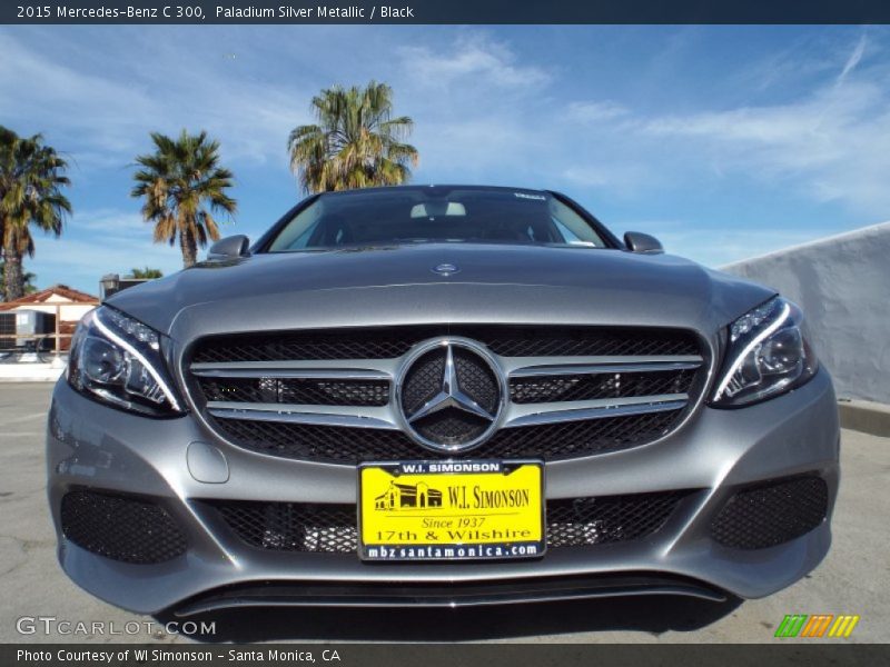 Paladium Silver Metallic / Black 2015 Mercedes-Benz C 300