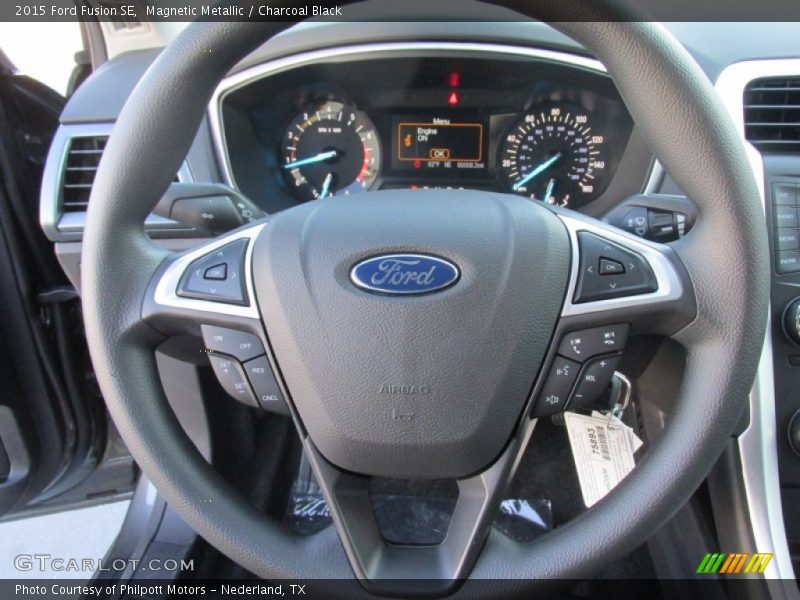 Magnetic Metallic / Charcoal Black 2015 Ford Fusion SE