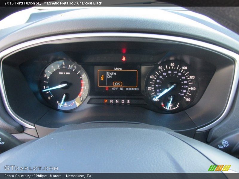 Magnetic Metallic / Charcoal Black 2015 Ford Fusion SE