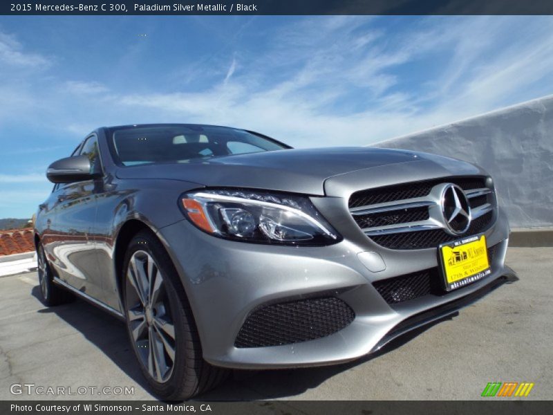 Paladium Silver Metallic / Black 2015 Mercedes-Benz C 300