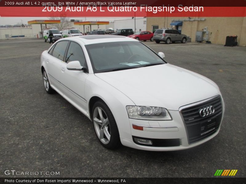 Ibis White / Amaretto/Black Valcona Leather 2009 Audi A8 L 4.2 quattro