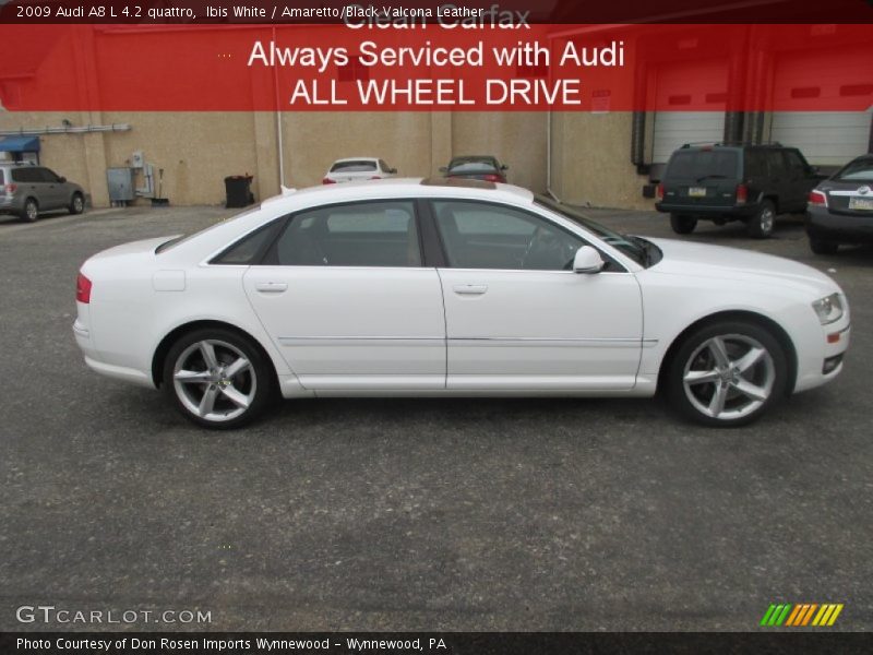Ibis White / Amaretto/Black Valcona Leather 2009 Audi A8 L 4.2 quattro