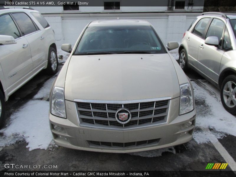 Gold Mist / Ebony 2009 Cadillac STS 4 V6 AWD