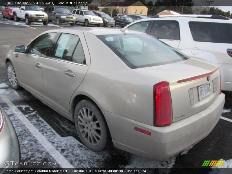 Gold Mist / Ebony 2009 Cadillac STS 4 V6 AWD