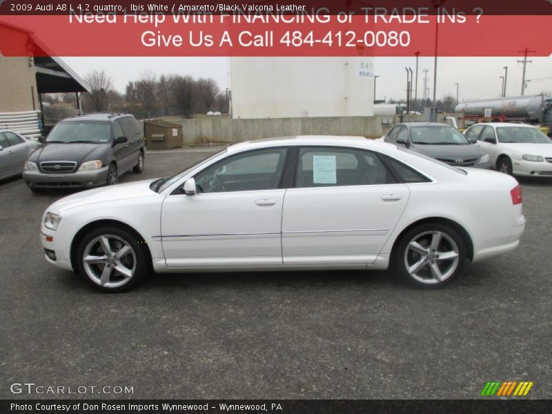 Ibis White / Amaretto/Black Valcona Leather 2009 Audi A8 L 4.2 quattro