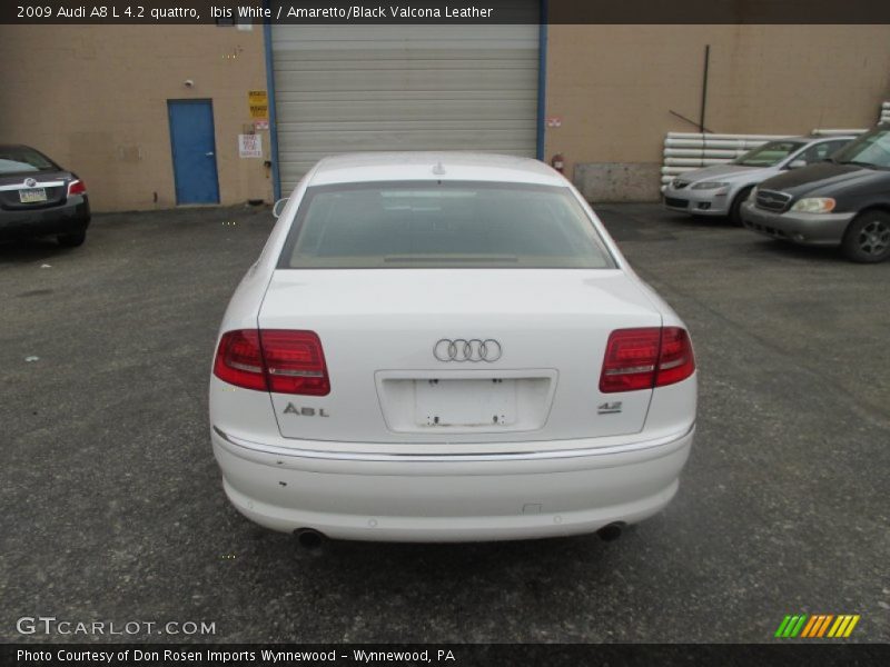 Ibis White / Amaretto/Black Valcona Leather 2009 Audi A8 L 4.2 quattro