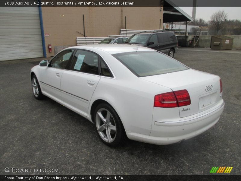 Ibis White / Amaretto/Black Valcona Leather 2009 Audi A8 L 4.2 quattro
