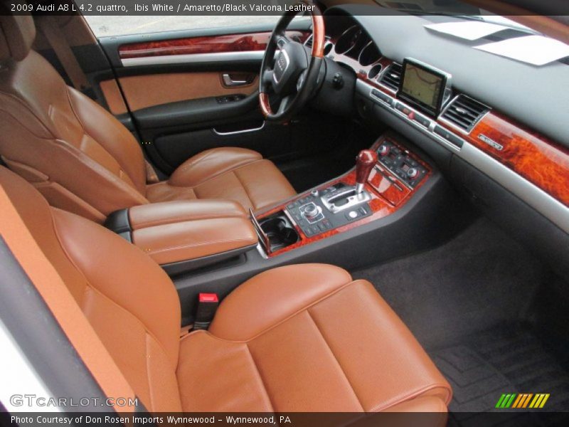 Ibis White / Amaretto/Black Valcona Leather 2009 Audi A8 L 4.2 quattro
