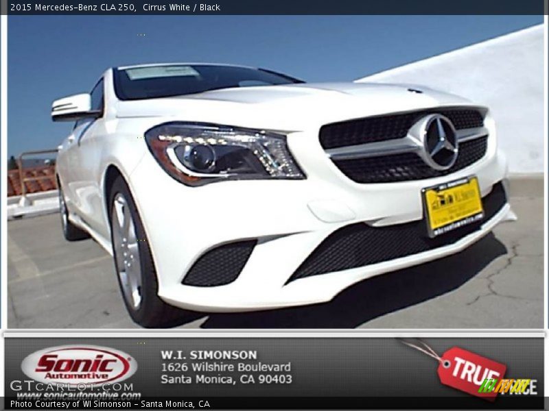 Cirrus White / Black 2015 Mercedes-Benz CLA 250