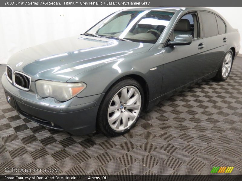 Titanium Grey Metallic / Basalt Grey/Flannel Grey 2003 BMW 7 Series 745i Sedan