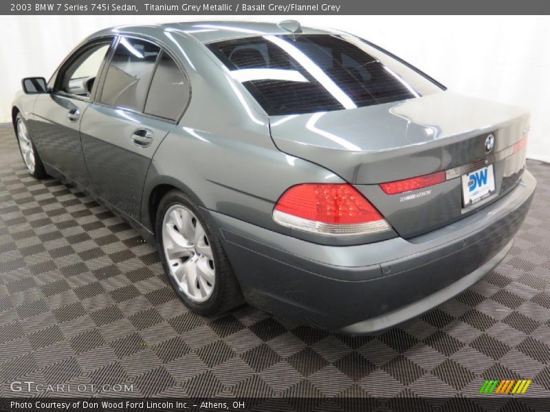 Titanium Grey Metallic / Basalt Grey/Flannel Grey 2003 BMW 7 Series 745i Sedan