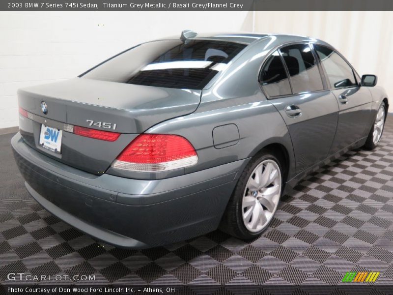 Titanium Grey Metallic / Basalt Grey/Flannel Grey 2003 BMW 7 Series 745i Sedan