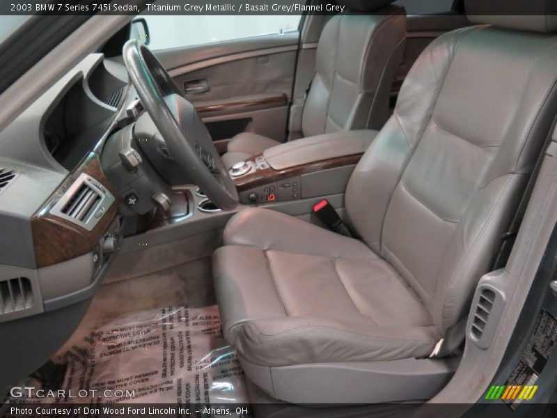 Titanium Grey Metallic / Basalt Grey/Flannel Grey 2003 BMW 7 Series 745i Sedan