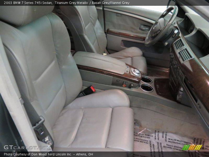 Titanium Grey Metallic / Basalt Grey/Flannel Grey 2003 BMW 7 Series 745i Sedan