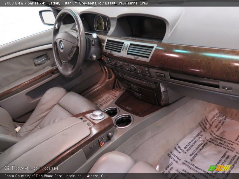 Titanium Grey Metallic / Basalt Grey/Flannel Grey 2003 BMW 7 Series 745i Sedan