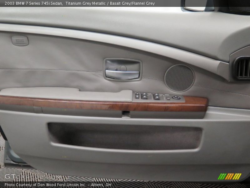 Titanium Grey Metallic / Basalt Grey/Flannel Grey 2003 BMW 7 Series 745i Sedan