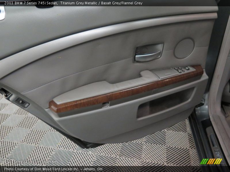 Titanium Grey Metallic / Basalt Grey/Flannel Grey 2003 BMW 7 Series 745i Sedan