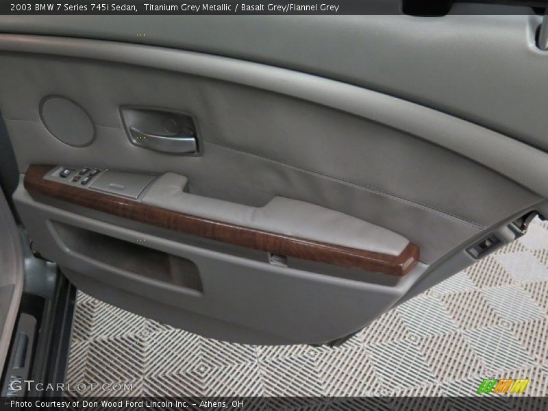 Titanium Grey Metallic / Basalt Grey/Flannel Grey 2003 BMW 7 Series 745i Sedan
