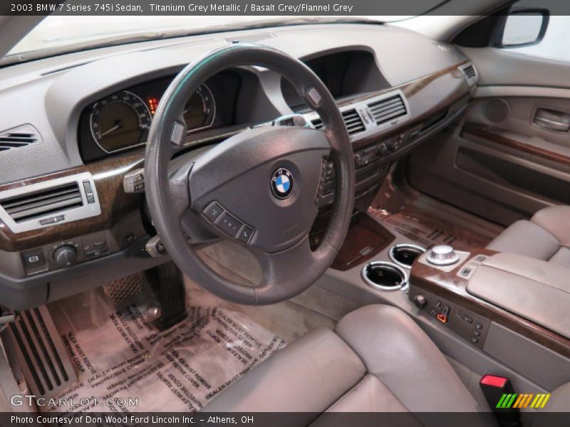  2003 7 Series 745i Sedan Basalt Grey/Flannel Grey Interior