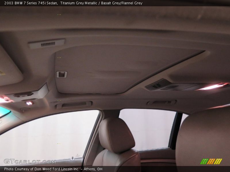 Titanium Grey Metallic / Basalt Grey/Flannel Grey 2003 BMW 7 Series 745i Sedan