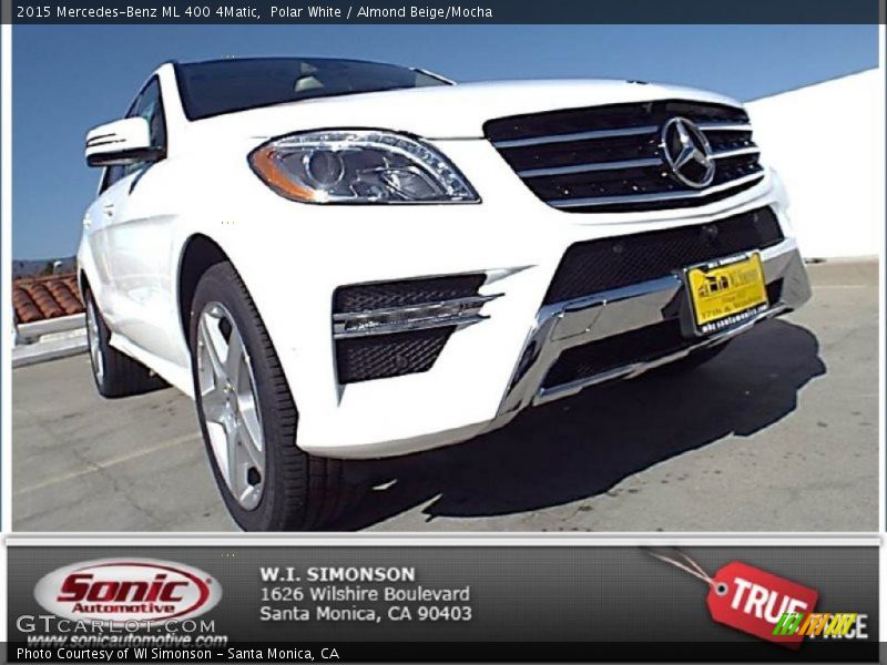 Polar White / Almond Beige/Mocha 2015 Mercedes-Benz ML 400 4Matic