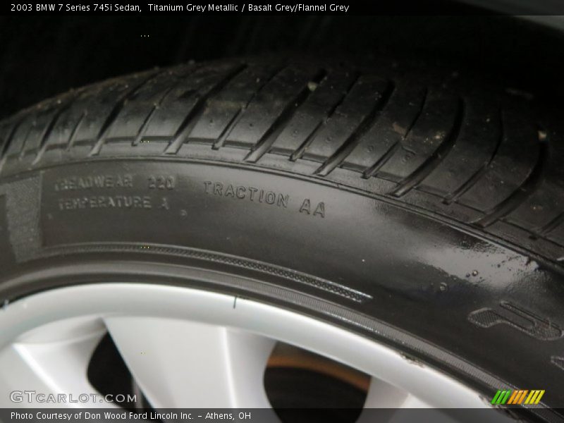 Titanium Grey Metallic / Basalt Grey/Flannel Grey 2003 BMW 7 Series 745i Sedan