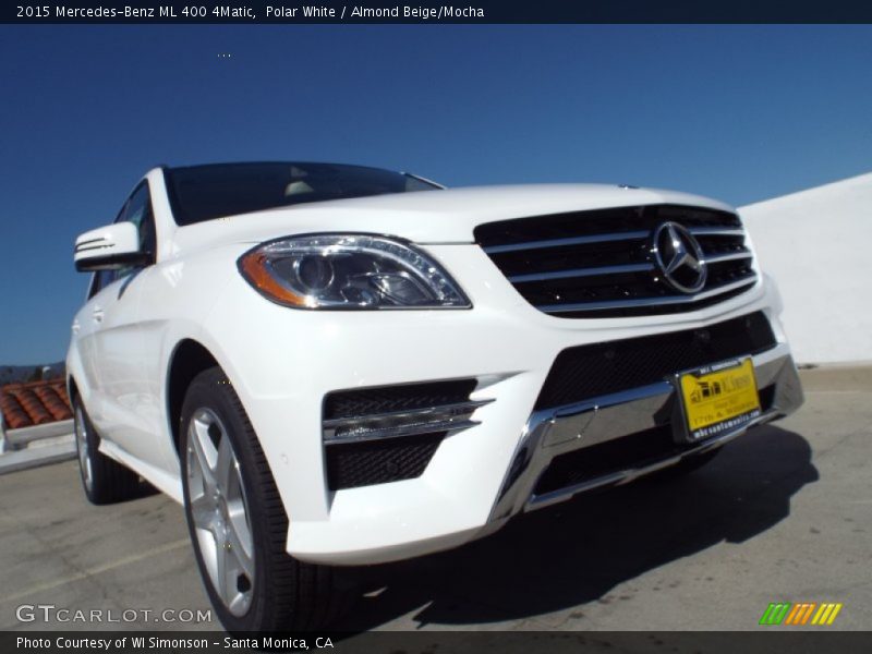 Polar White / Almond Beige/Mocha 2015 Mercedes-Benz ML 400 4Matic