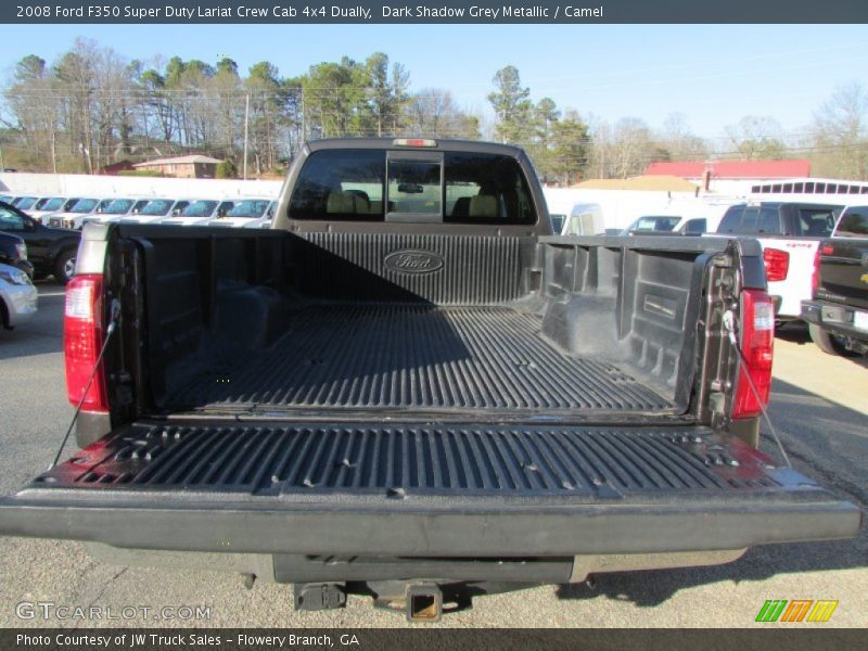 Dark Shadow Grey Metallic / Camel 2008 Ford F350 Super Duty Lariat Crew Cab 4x4 Dually