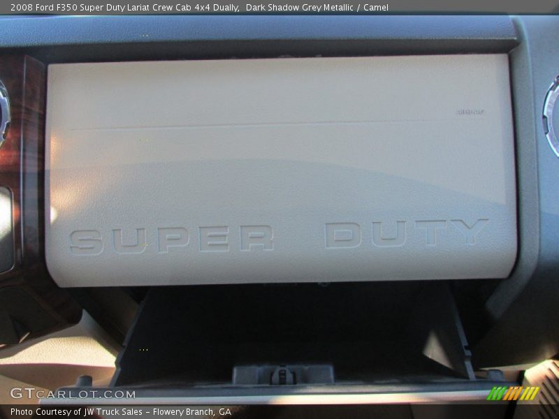 Dark Shadow Grey Metallic / Camel 2008 Ford F350 Super Duty Lariat Crew Cab 4x4 Dually