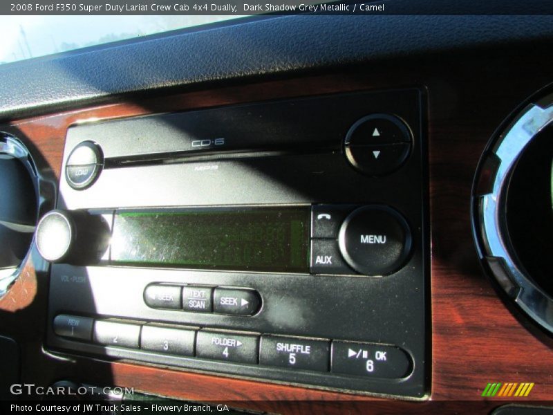 Dark Shadow Grey Metallic / Camel 2008 Ford F350 Super Duty Lariat Crew Cab 4x4 Dually