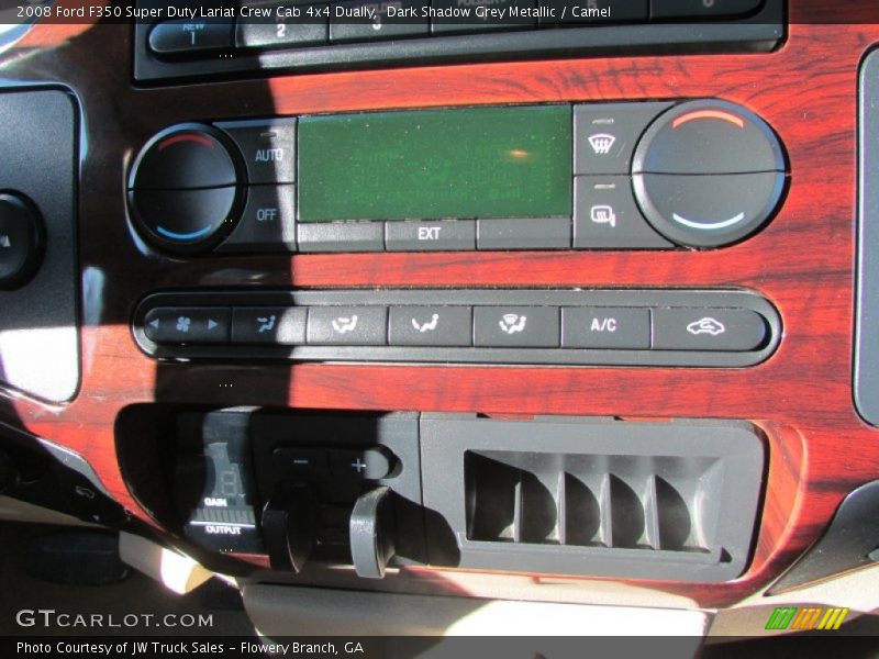 Dark Shadow Grey Metallic / Camel 2008 Ford F350 Super Duty Lariat Crew Cab 4x4 Dually