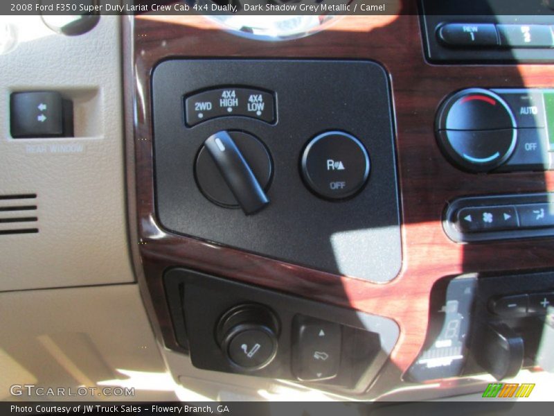 Dark Shadow Grey Metallic / Camel 2008 Ford F350 Super Duty Lariat Crew Cab 4x4 Dually