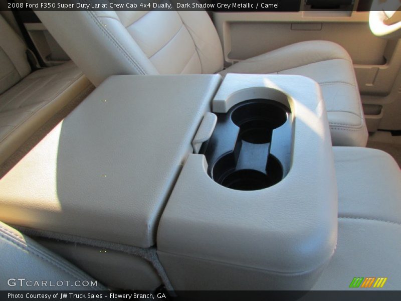 Dark Shadow Grey Metallic / Camel 2008 Ford F350 Super Duty Lariat Crew Cab 4x4 Dually