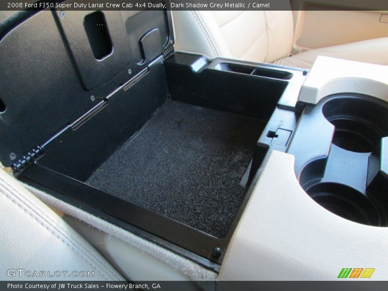 Dark Shadow Grey Metallic / Camel 2008 Ford F350 Super Duty Lariat Crew Cab 4x4 Dually