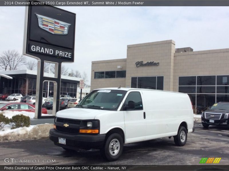 Summit White / Medium Pewter 2014 Chevrolet Express 2500 Cargo Extended WT