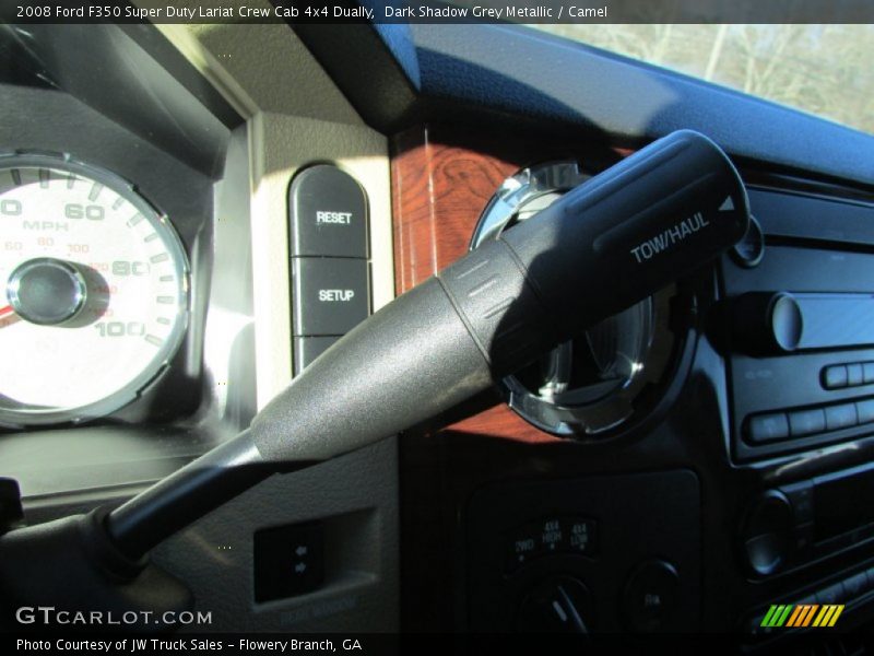 Dark Shadow Grey Metallic / Camel 2008 Ford F350 Super Duty Lariat Crew Cab 4x4 Dually