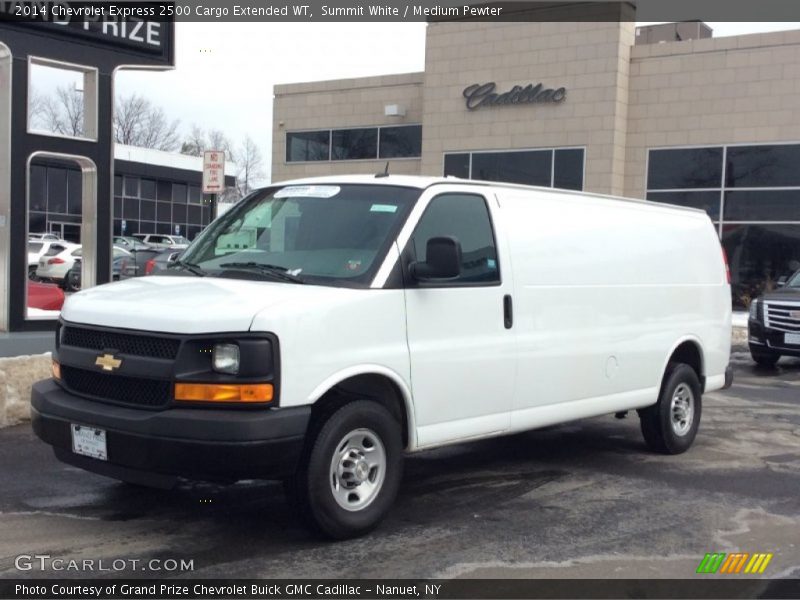 Summit White / Medium Pewter 2014 Chevrolet Express 2500 Cargo Extended WT