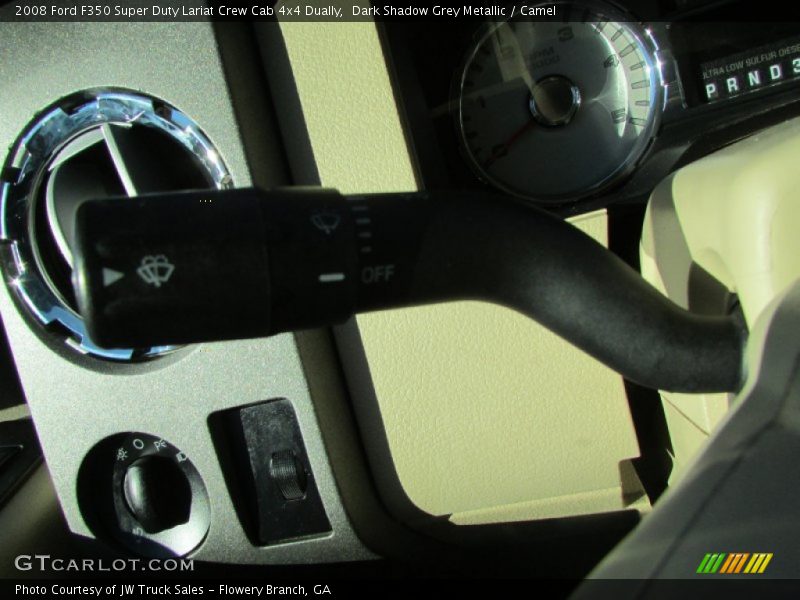 Dark Shadow Grey Metallic / Camel 2008 Ford F350 Super Duty Lariat Crew Cab 4x4 Dually