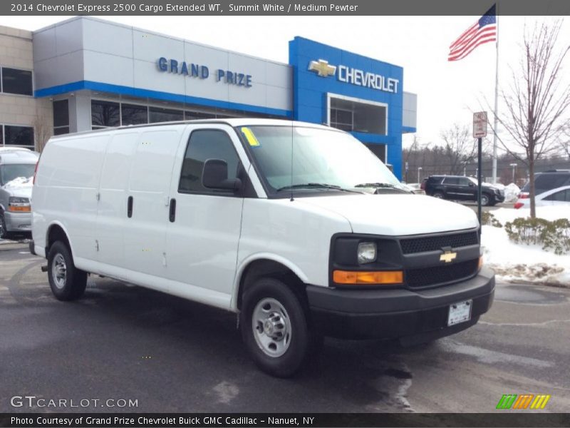 Summit White / Medium Pewter 2014 Chevrolet Express 2500 Cargo Extended WT