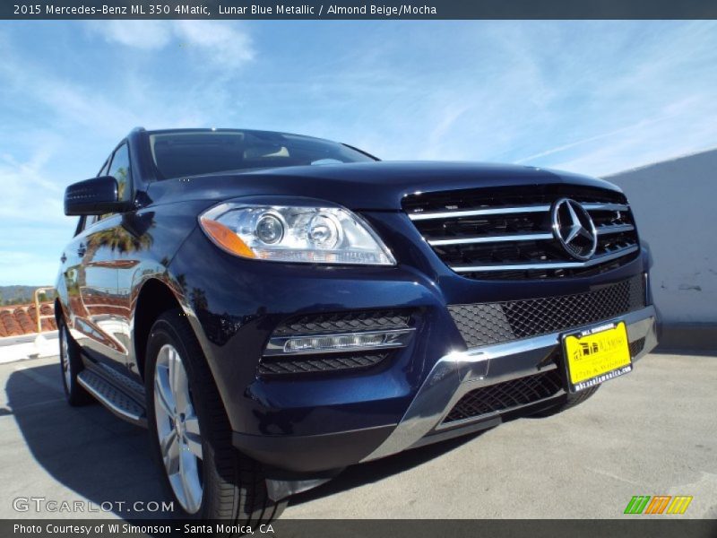 Lunar Blue Metallic / Almond Beige/Mocha 2015 Mercedes-Benz ML 350 4Matic