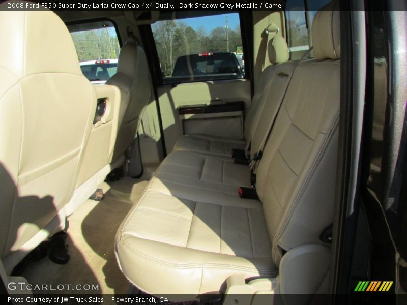 Dark Shadow Grey Metallic / Camel 2008 Ford F350 Super Duty Lariat Crew Cab 4x4 Dually